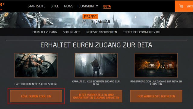 The Division Beta Key