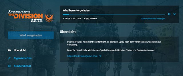 The Division Beta Key Preload