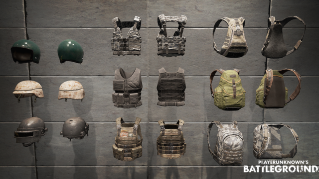 Battlegrounds Waffen, Helme und Rüstungen