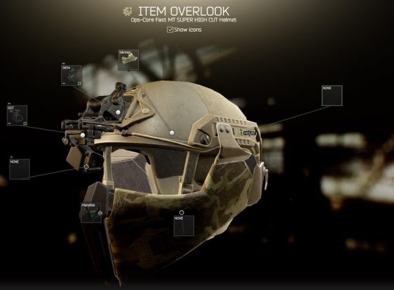 Escape from Tarkov anpassbare Helme