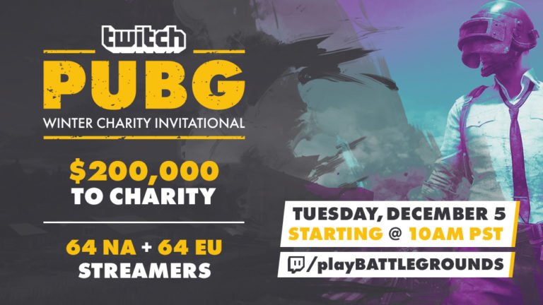 PlayerUnknown’s Battlegrounds – $200.000 Twitch PUBG Winter Charity-Invitational am heutigen Dienstag-Abend!