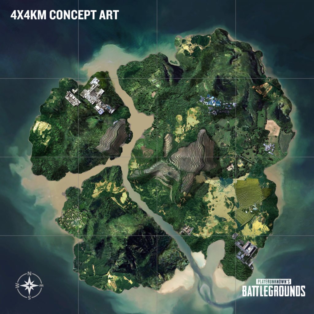 PUBG 4x4km Map Concept-Art