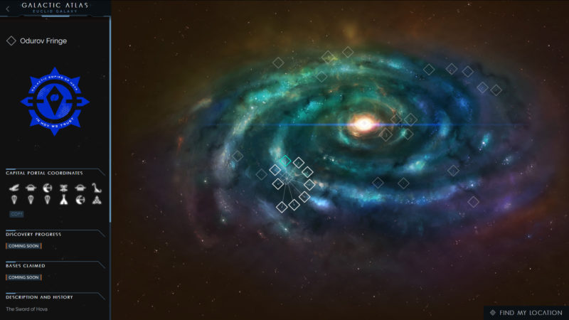 No Man's Sky galaktischer Atlas
