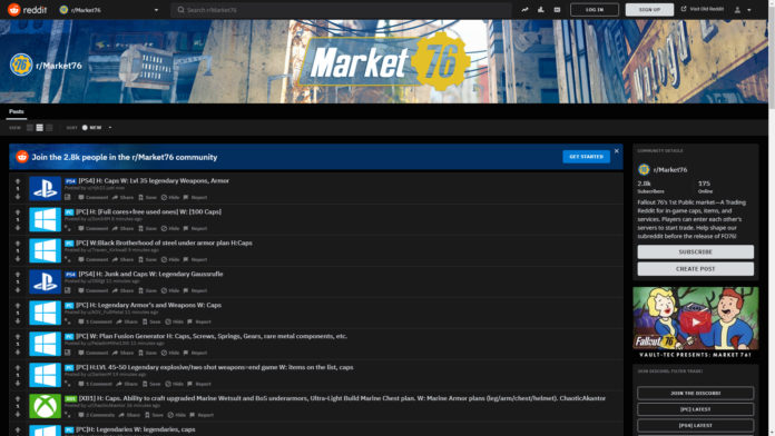 Fallout 76 Reddit Handelsplattform