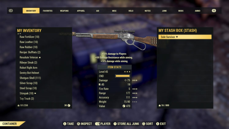 Fallout 76 Patch 11 Vorschau