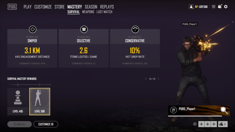 PUBG – Überlebensmeisterschaft als neues Fortschrittssystem