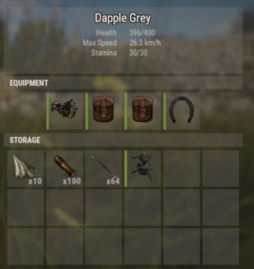 Rust Oktober-Update Pferde-Ausrüstung Inventar