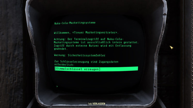 Fallout 76 Nuka Cola Quantum X-01-Lackierung