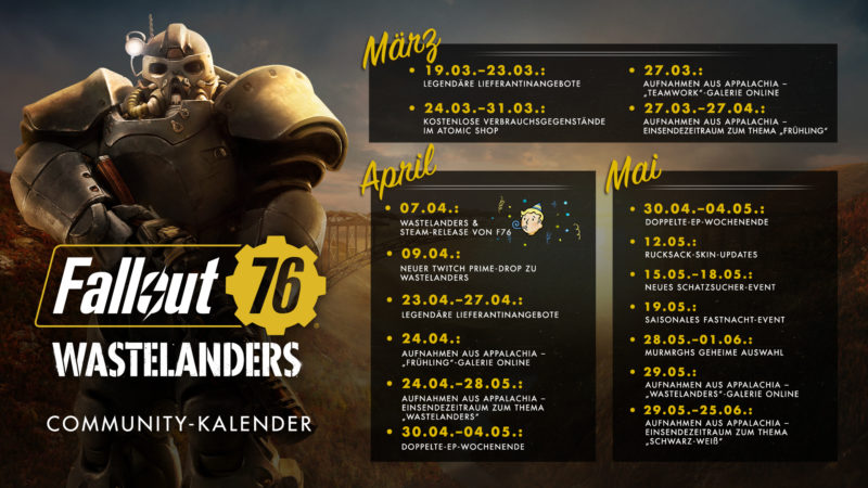 Fallout 76 Community-Kalender