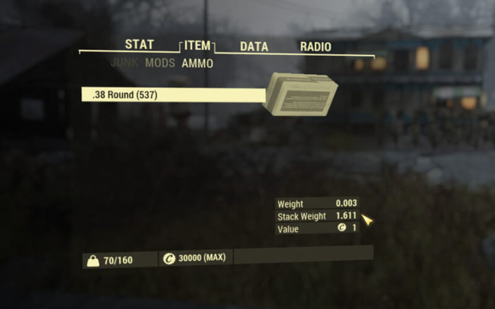 Fallout 76 - Stapel-Gewicht