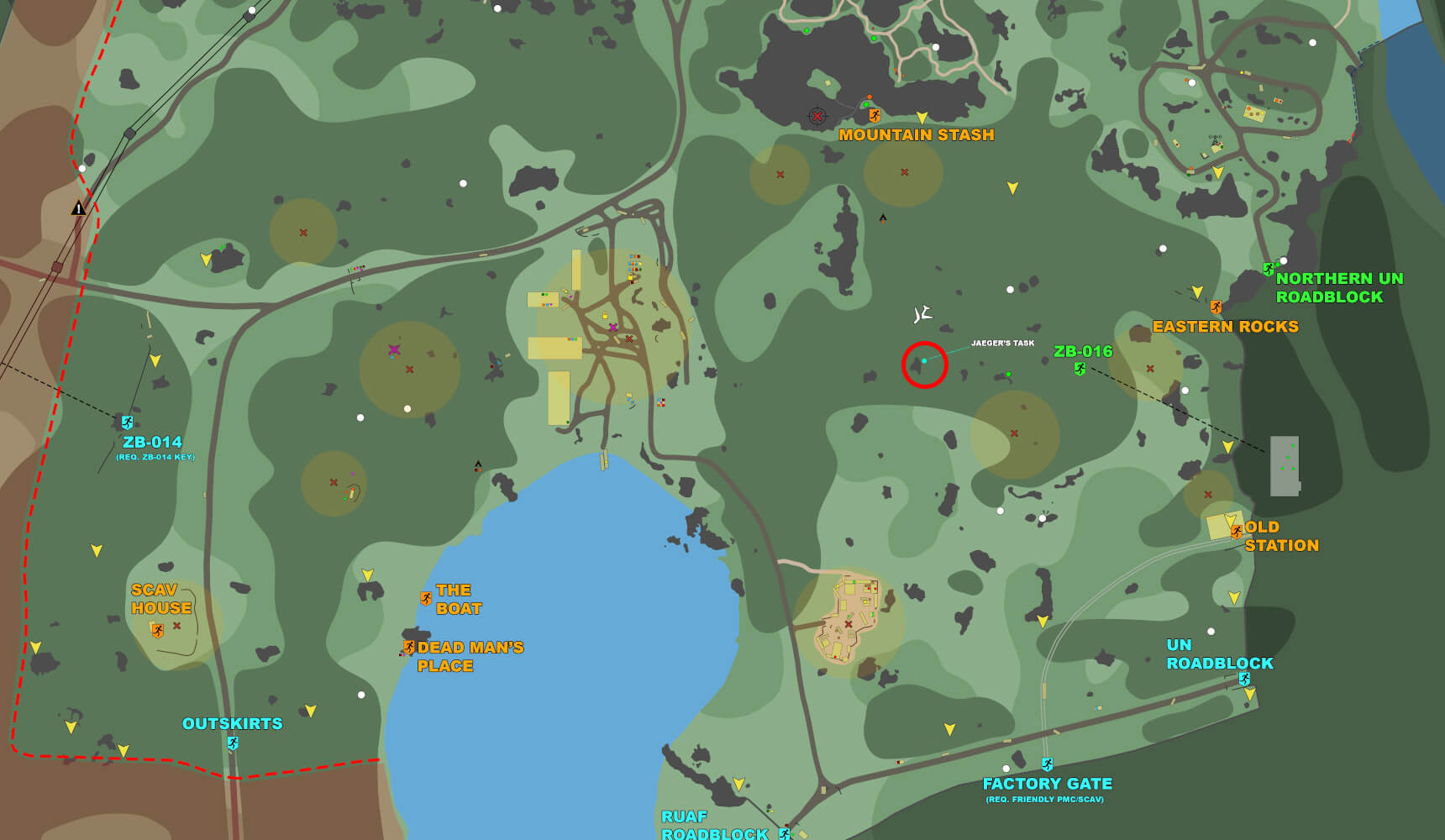 Escape From Tarkov Woods Map Jaeger Camp