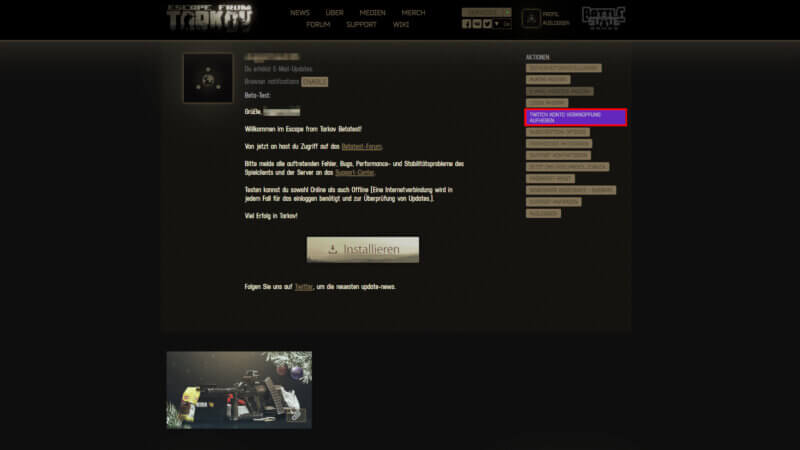 Escape from Tarkov - Twitch Drops Profil