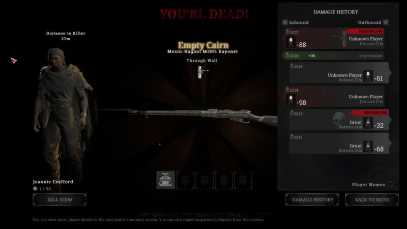 Hunt: Showdown - Update 1.12 Combat Log Beta