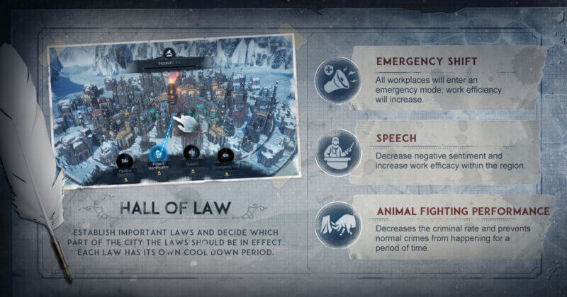 Frostpunk: Beyond the Ice - Halle des Gesetzes