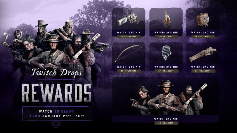 Hunt: Showdown - Twitch Drops Januar 2025 Übersicht