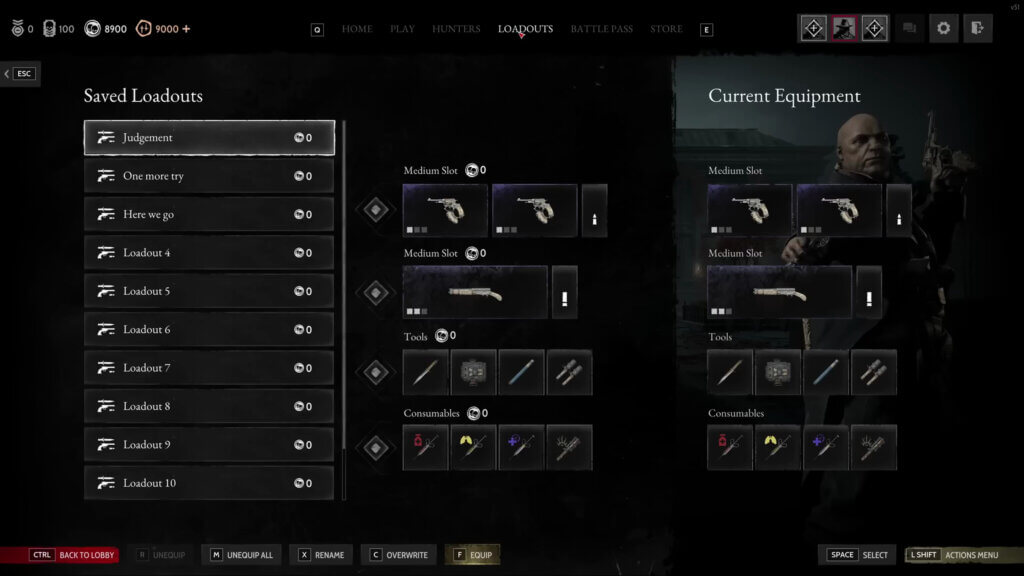 Hunt: Showdown 1896 - Neuer Loadout-Bildschirm